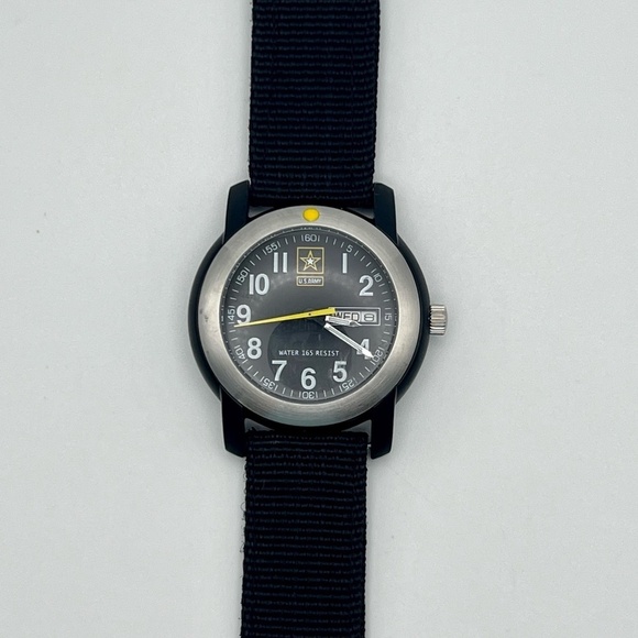 US Army Unisex  Black Silver Watch Working - Picture 6 of 9